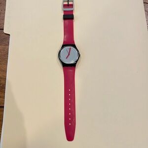 Swatch Watch Pink and Black